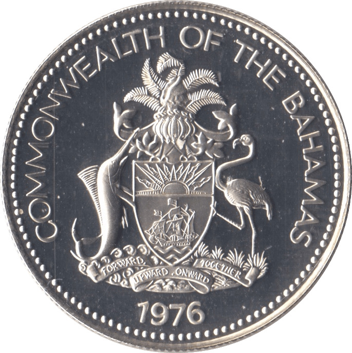 1976 50 CENTS BAHAMAS ( SILVER PROOF ) - SILVER WORLD COINS - Cambridgeshire Coins