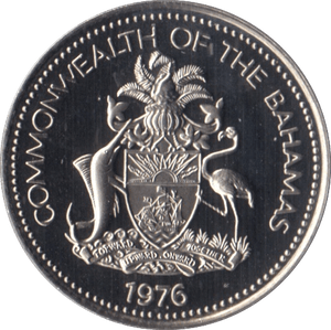 1976 FIVE CENTS BAHAMAS ( PROOF ) - SILVER WORLD COINS - Cambridgeshire Coins