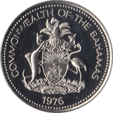 1976 FIVE CENTS BAHAMAS ( PROOF ) - SILVER WORLD COINS - Cambridgeshire Coins