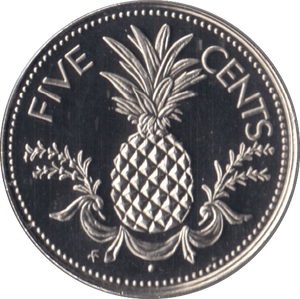 1976 FIVE CENTS BAHAMAS ( PROOF ) - SILVER WORLD COINS - Cambridgeshire Coins