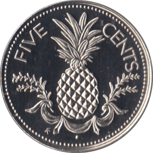 1976 FIVE CENTS BAHAMAS ( PROOF ) - SILVER WORLD COINS - Cambridgeshire Coins