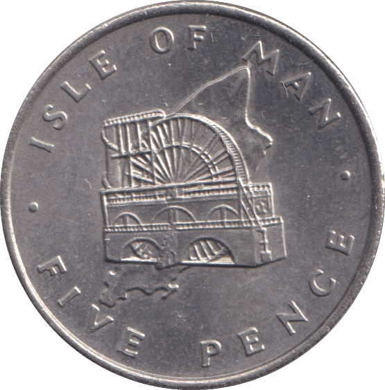 1976 FIVE PENCE ISLE OF MAN - WORLD COINS - Cambridgeshire Coins