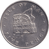 1976 FIVE PENCE ISLE OF MAN - WORLD COINS - Cambridgeshire Coins