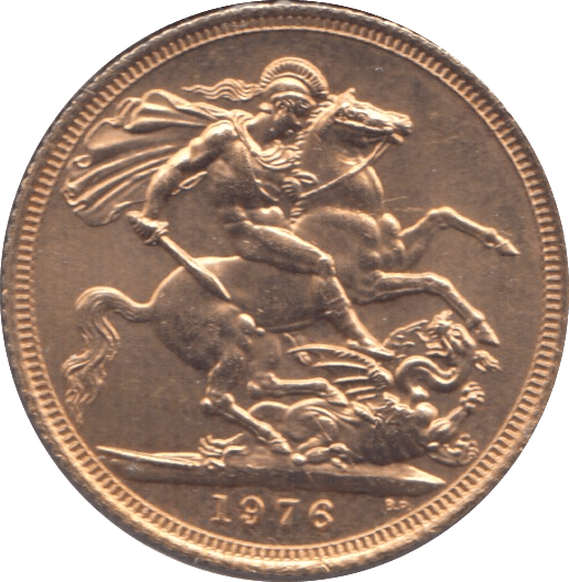 1976 GOLD SOVEREIGN ( AUNC ) - Sovereign - Cambridgeshire Coins