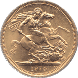 1976 GOLD SOVEREIGN BU ( UNC ) - Sovereign - Cambridgeshire Coins