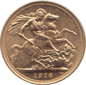 1976 GOLD SOVEREIGN BU ( UNC ) - Sovereign - Cambridgeshire Coins