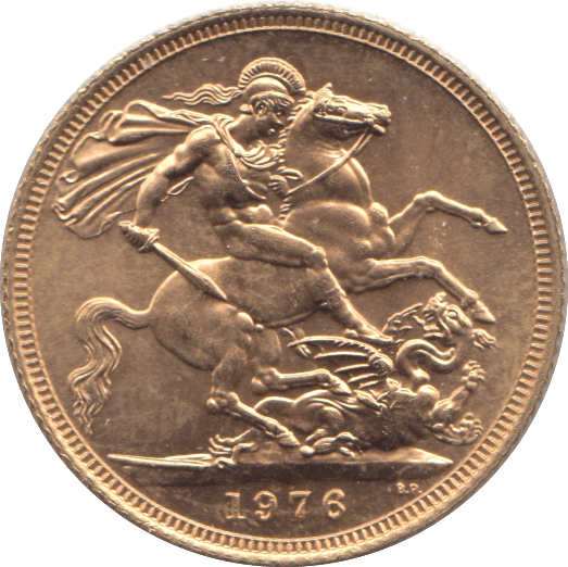 1976 GOLD SOVEREIGN BU ( UNC ) - Sovereign - Cambridgeshire Coins