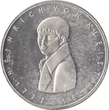1976 HEINRICH VON KLEIST GERMANY SILVER 5 MARKS - SILVER WORLD COINS - Cambridgeshire Coins