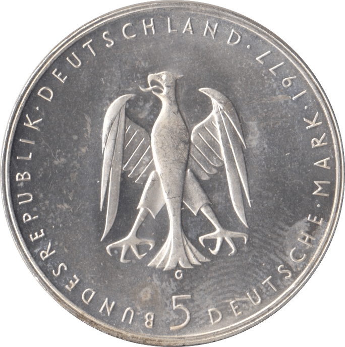 1976 HEINRICH VON KLEIST GERMANY SILVER 5 MARKS - SILVER WORLD COINS - Cambridgeshire Coins