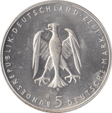 1976 HEINRICH VON KLEIST GERMANY SILVER 5 MARKS - SILVER WORLD COINS - Cambridgeshire Coins