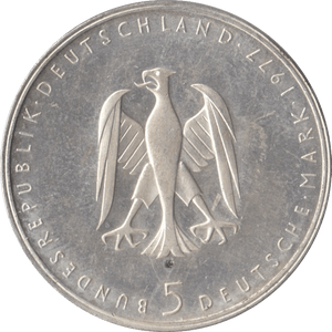 1976 HEINRICH VON KLEIST GERMANY SILVER 5 MARKS - SILVER WORLD COINS - Cambridgeshire Coins