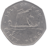 1976 ISLE OF MAN FIFTY PENCE - WORLD COINS - Cambridgeshire Coins