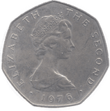 1976 ISLE OF MAN FIFTY PENCE - WORLD COINS - Cambridgeshire Coins