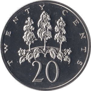 1976 JAMAICA 20 CENTS ( PROOF ) - WORLD COINS - Cambridgeshire Coins