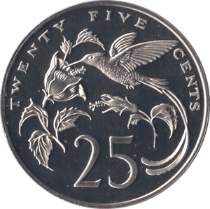 1976 JAMAICA 25 CENTS ( PROOF ) - WORLD COINS - Cambridgeshire Coins