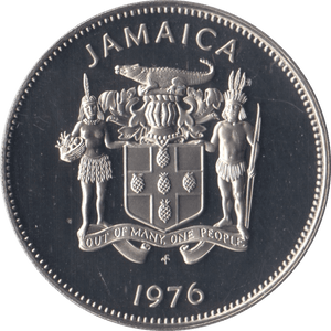 1976 JAMAICA 25 CENTS ( PROOF ) - WORLD COINS - Cambridgeshire Coins