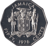 1976 JAMAICA 50 CENTS ( PROOF ) - WORLD COINS - Cambridgeshire Coins