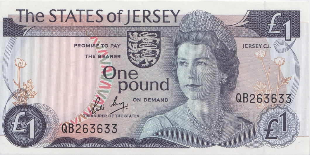 1976 ONE POUND BANKNOTE JERSEY REF 851 - World Banknotes - Cambridgeshire Coins