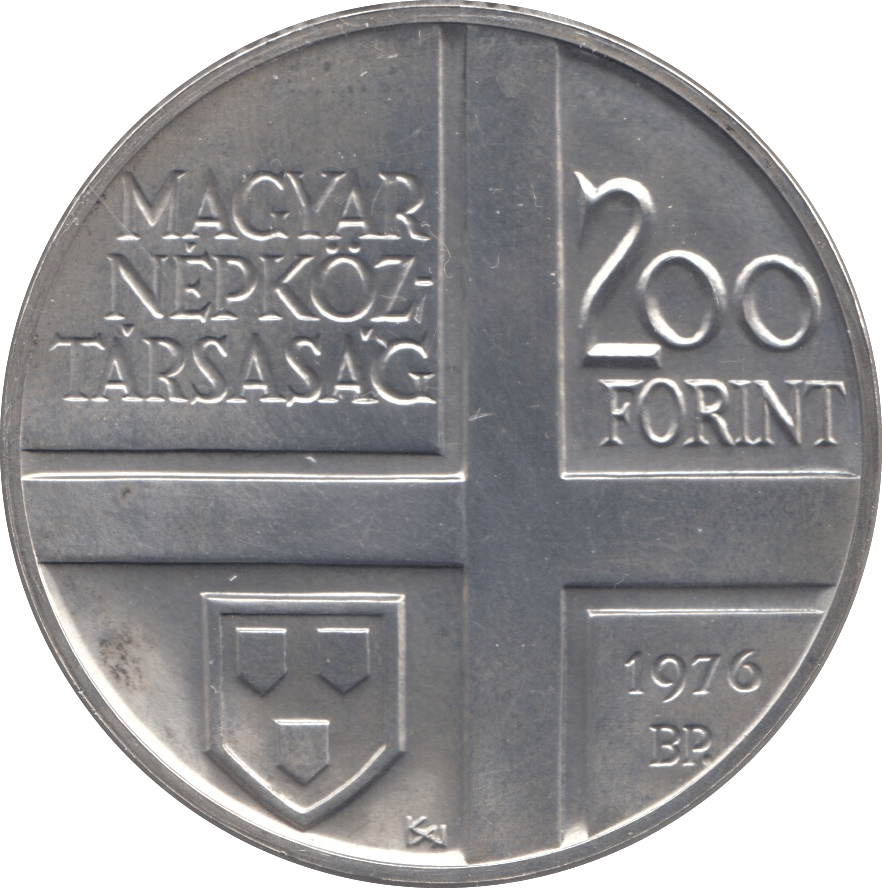 1976 SILVER 200 FORINT HUNGARY - SILVER WORLD COINS - Cambridgeshire Coins