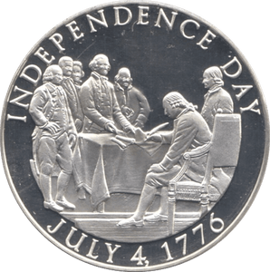 1976 SILVER PROOF INDEPENDENCE DAY MEDALLION USA - SILVER WORLD COINS - Cambridgeshire Coins