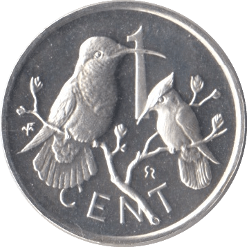 1977 1 CENT BRITISH VIRGIN ISLANDS ( SILVER PROOF ) - WORLD COINS - Cambridgeshire Coins