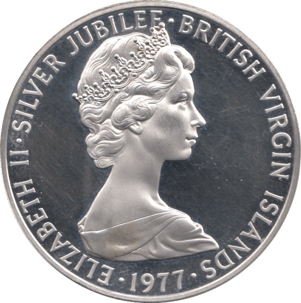 1977 1 DOLLAR BRITISH VIRGIN ISLANDS SILVER PROOF - SILVER WORLD COINS - Cambridgeshire Coins