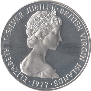 1977 10 CENTS BRITISH VIRGIN ISLANDS PROOF - SILVER WORLD COINS - Cambridgeshire Coins