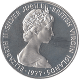 1977 10 CENTS BRITISH VIRGIN ISLANDS PROOF - SILVER WORLD COINS - Cambridgeshire Coins