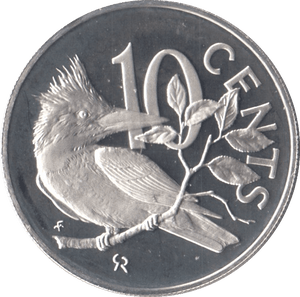 1977 10 CENTS BRITISH VIRGIN ISLANDS PROOF - SILVER WORLD COINS - Cambridgeshire Coins