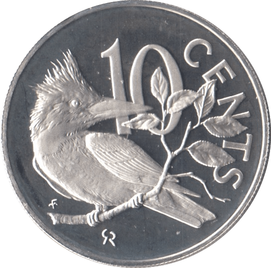 1977 10 CENTS BRITISH VIRGIN ISLANDS PROOF - SILVER WORLD COINS - Cambridgeshire Coins