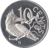 1977 10 CENTS BRITISH VIRGIN ISLANDS PROOF - SILVER WORLD COINS - Cambridgeshire Coins