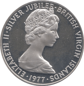1977 10 CENTS BRITISH VIRGIN ISLANDS SILVER PROOF - SILVER WORLD COINS - Cambridgeshire Coins