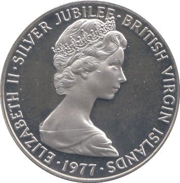 1977 10 CENTS BRITISH VIRGIN ISLANDS SILVER PROOF - SILVER WORLD COINS - Cambridgeshire Coins