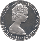 1977 10 CENTS BRITISH VIRGIN ISLANDS SILVER PROOF - SILVER WORLD COINS - Cambridgeshire Coins