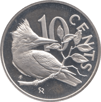 1977 10 CENTS BRITISH VIRGIN ISLANDS SILVER PROOF - SILVER WORLD COINS - Cambridgeshire Coins