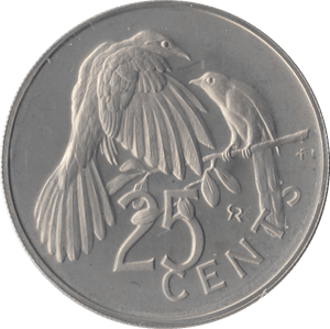 1977 25 CENTS BRITISH VIRGIN ISLANDS (PROOF) - SILVER WORLD COINS - Cambridgeshire Coins