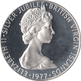 1977 25 CENTS BRITISH VIRGIN ISLANDS (PROOF) - SILVER WORLD COINS - Cambridgeshire Coins
