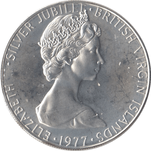 1977 25 CENTS BRITISH VIRGIN ISLANDS PROOF - SILVER WORLD COINS - Cambridgeshire Coins