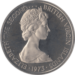 1977 25 CENTS BRITISH VIRGIN ISLANDS (PROOF) - SILVER WORLD COINS - Cambridgeshire Coins
