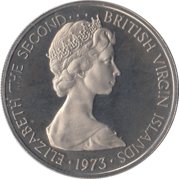 1977 25 CENTS BRITISH VIRGIN ISLANDS (PROOF) - SILVER WORLD COINS - Cambridgeshire Coins