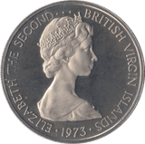 1977 25 CENTS BRITISH VIRGIN ISLANDS (PROOF) - SILVER WORLD COINS - Cambridgeshire Coins