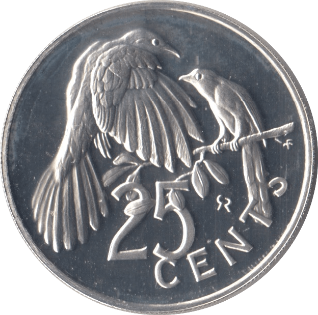 1977 25 CENTS BRITISH VIRGIN ISLANDS PROOF - SILVER WORLD COINS - Cambridgeshire Coins