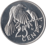 1977 25 CENTS BRITISH VIRGIN ISLANDS PROOF - SILVER WORLD COINS - Cambridgeshire Coins