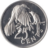 1977 25 CENTS BRITISH VIRGIN ISLANDS (PROOF) - SILVER WORLD COINS - Cambridgeshire Coins