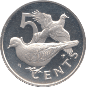 1977 5 CENT BRITISH VIRGIN ISLANDS SILVER PROOF - SILVER WORLD COINS - Cambridgeshire Coins