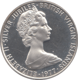 1977 5 CENT BRITISH VIRGIN ISLANDS SILVER PROOF - SILVER WORLD COINS - Cambridgeshire Coins