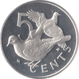 1977 5 CENTS BRITISH VIRGIN ISLANDS PROOF - SILVER WORLD COINS - Cambridgeshire Coins