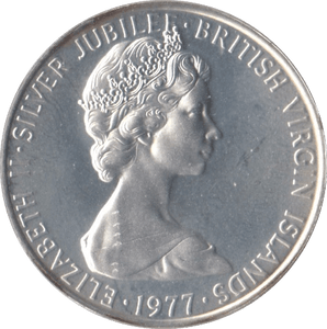 1977 5 CENTS BRITISH VIRGIN ISLANDS PROOF - SILVER WORLD COINS - Cambridgeshire Coins