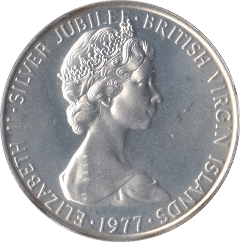 1977 5 CENTS BRITISH VIRGIN ISLANDS PROOF - SILVER WORLD COINS - Cambridgeshire Coins