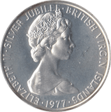 1977 5 CENTS BRITISH VIRGIN ISLANDS PROOF - SILVER WORLD COINS - Cambridgeshire Coins
